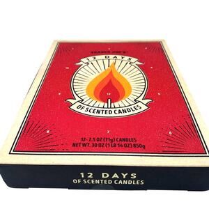 NEW Trader Joe's 12 Days Of Scented Candles Advent Christmas Holiday 2.5 Oz 10hr